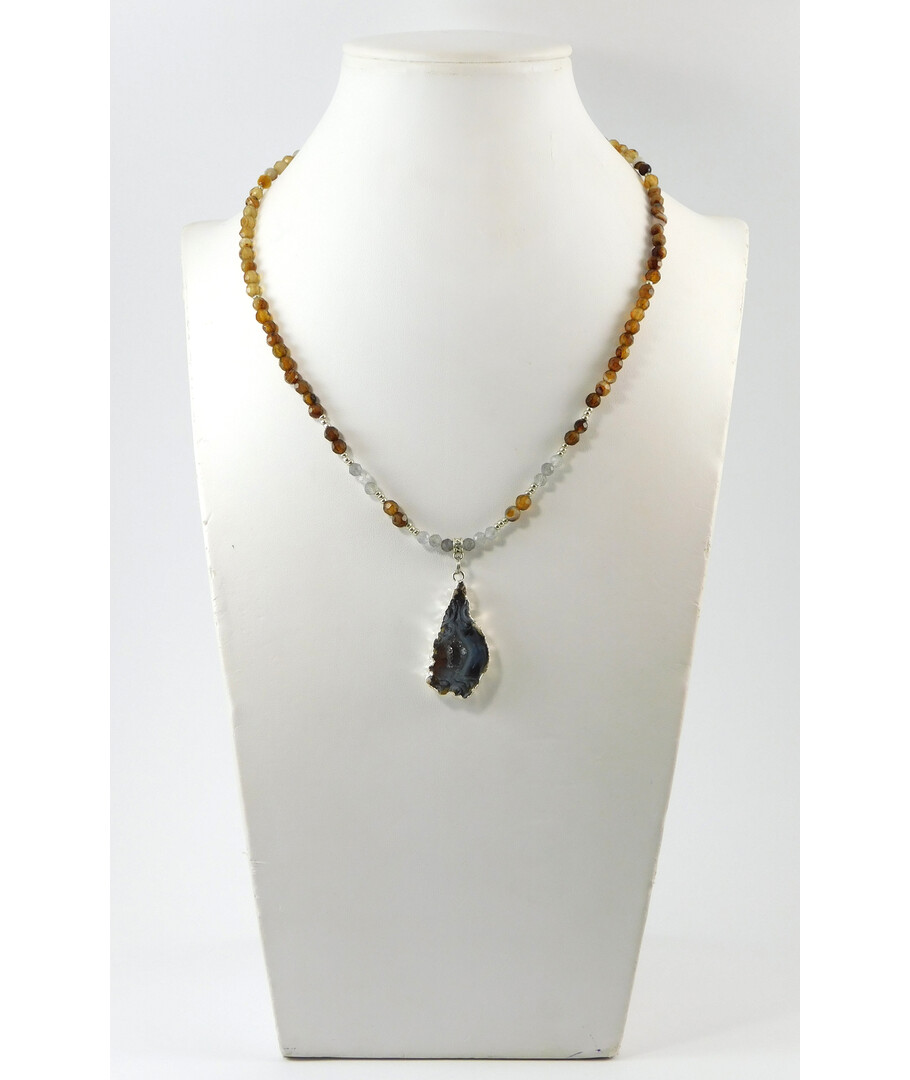 Necklace "Hi-Tech" Agate, Labrador