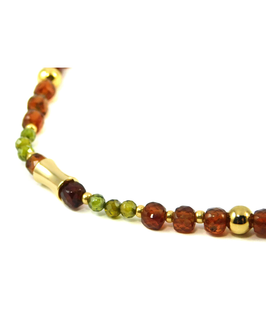 Necklace "Hi-tech", Zircon, Carnelian