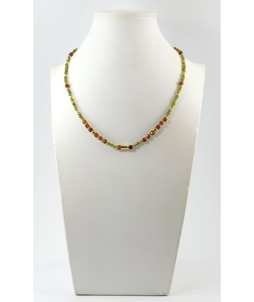 Necklace "Hi-tech", Zircon, Carnelian