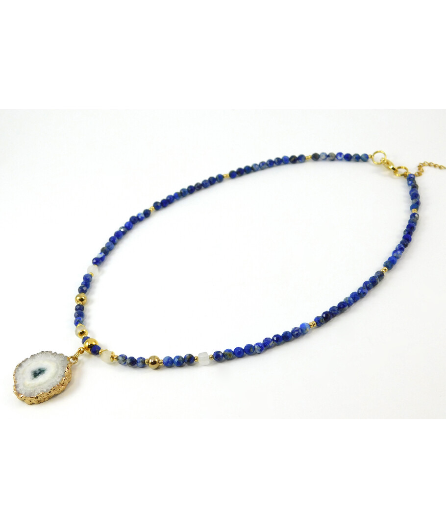 Necklace "Hi-tech", Lapis lazuli, Adular, Friend