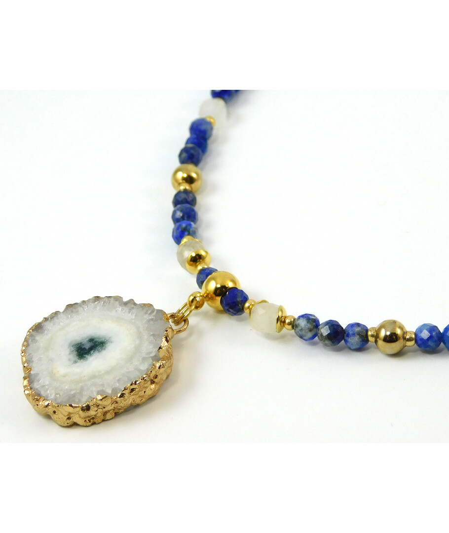 Necklace "Hi-tech", Lapis lazuli, Adular, Friend