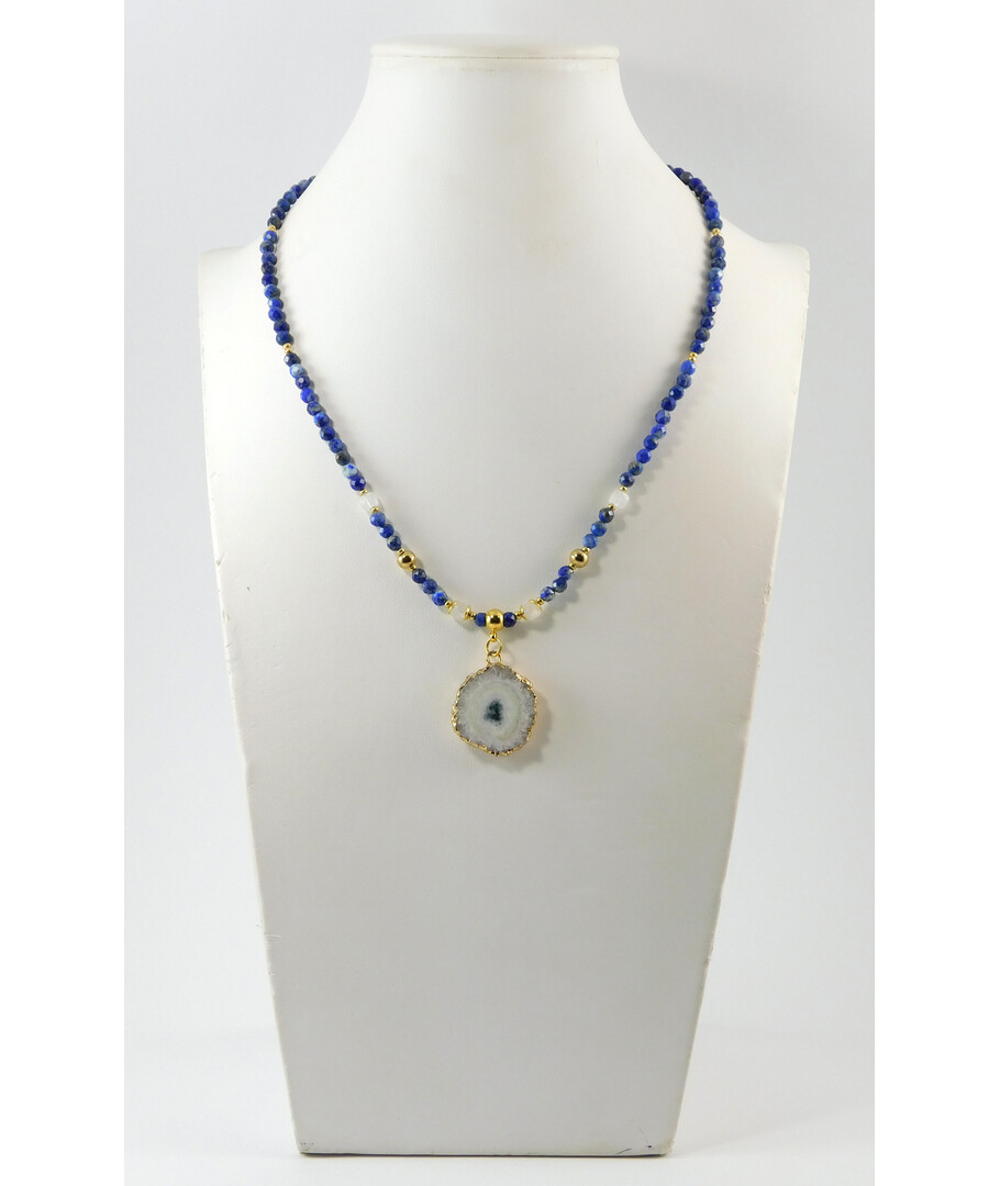 Necklace "Hi-tech", Lapis lazuli, Adular, Friend