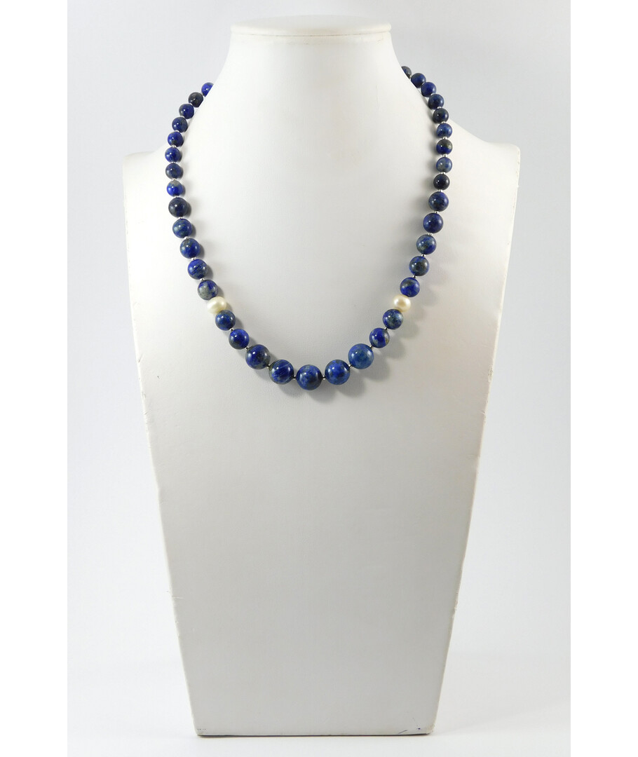 Necklace "Venilia", lapis lazuli, pearls