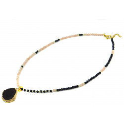 Necklace "Fashion" Opal facet, Aventurine, Druze