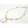 Necklace &quot;Solar Agate&quot;, Mother of Pearl, Agate