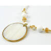 Necklace &quot;Solar Agate&quot;, Mother of Pearl, Agate