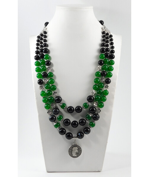 Necklace "Felicia" Chrysoprase, Agate