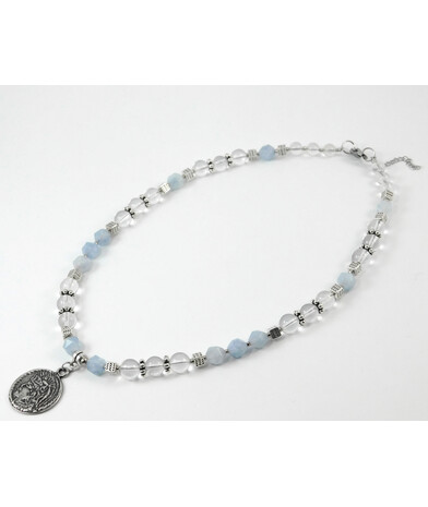 Necklace "Oxenia" Quartz, Rock crystal