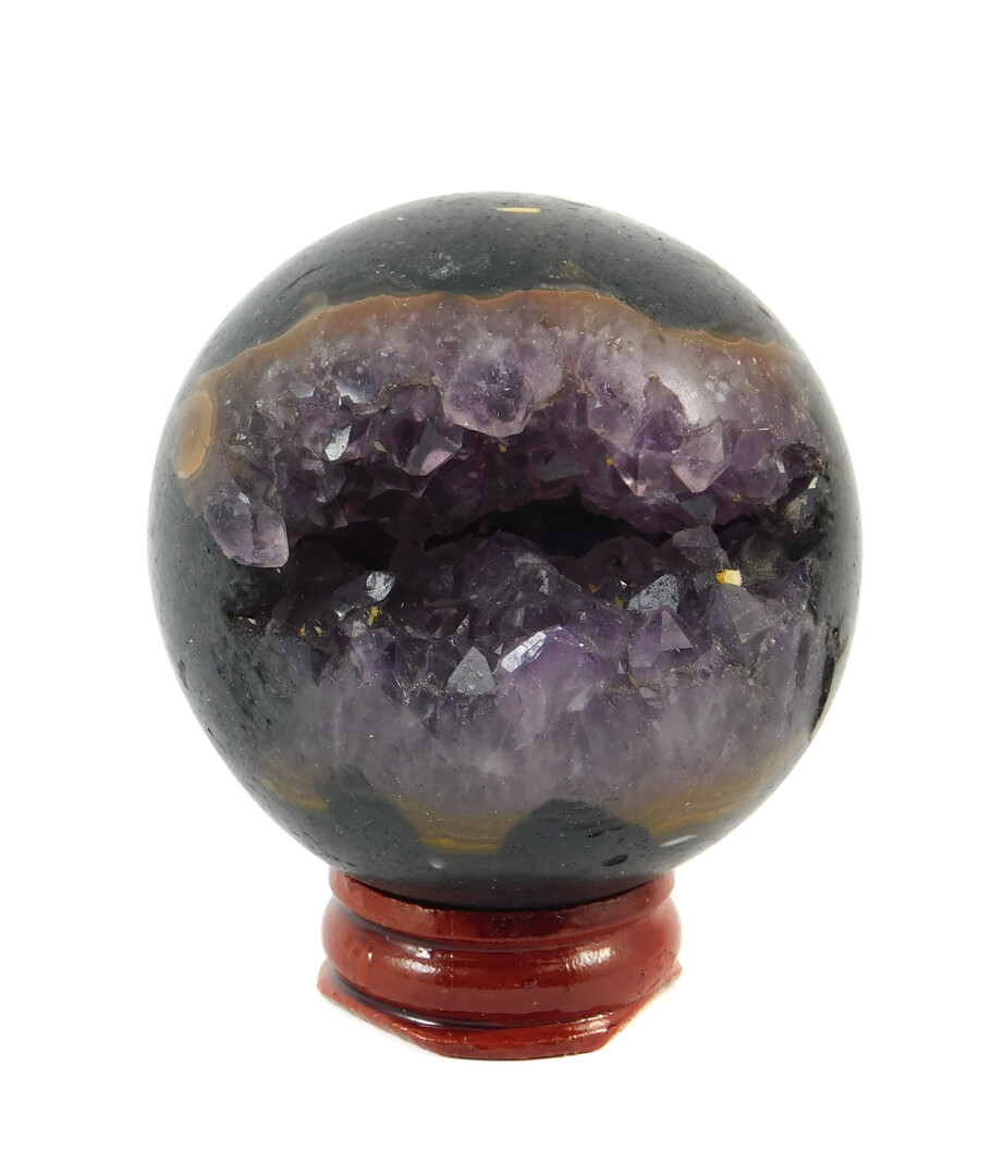 Amethyst geode ball, 228 g