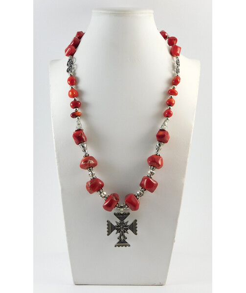 Necklace "Jamil", Coral