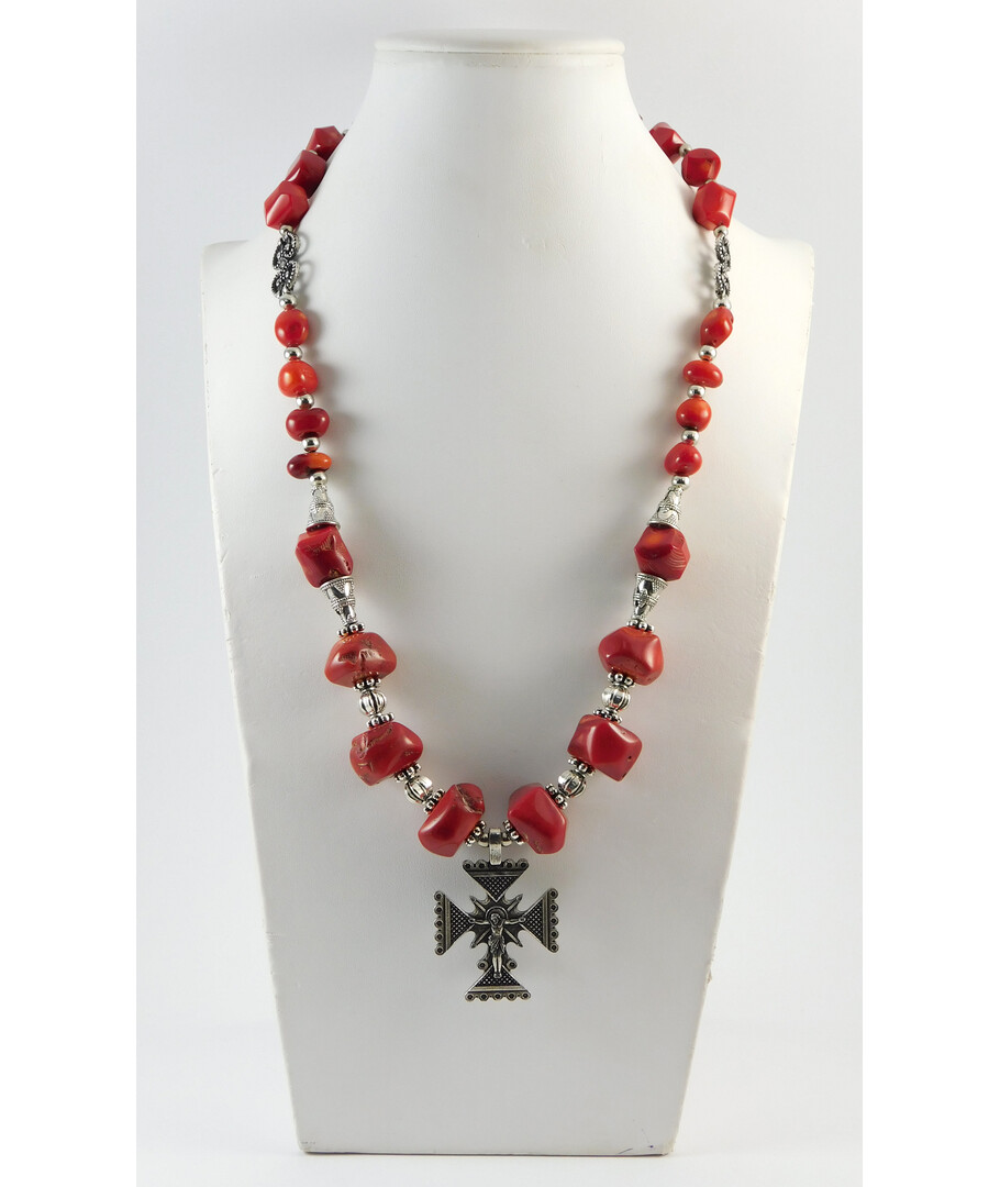 Necklace "Jamil", Coral