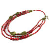 Necklace &quot;Klavdia&quot;, Coral