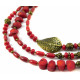 Necklace "Klavdia", Coral