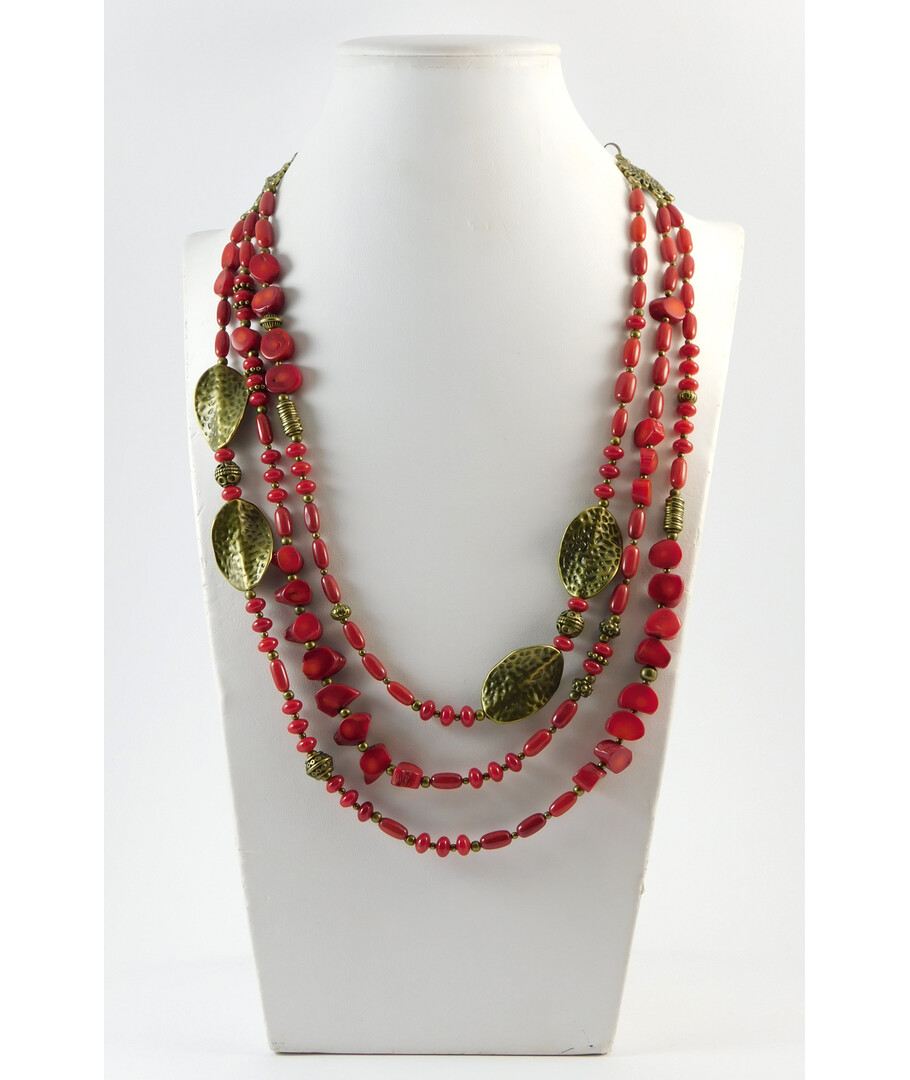 Necklace "Klavdia", Coral