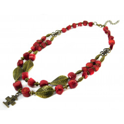 Necklace "Kira", Coral