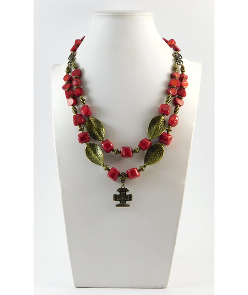 Necklace "Kira", Coral