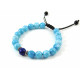 Shambhala bracelet "Lovers" Aquamarine, lapis lazuli