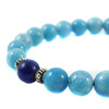 Shambhala bracelet &quot;Lovers&quot; Aquamarine, lapis lazuli