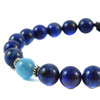 Shambhala bracelet &quot;Lovers&quot; Aquamarine, lapis lazuli