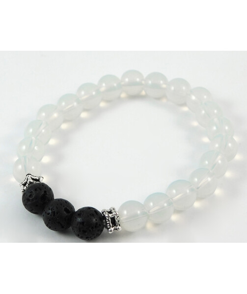 Bracelet "Lovers" Moonstone, Lava