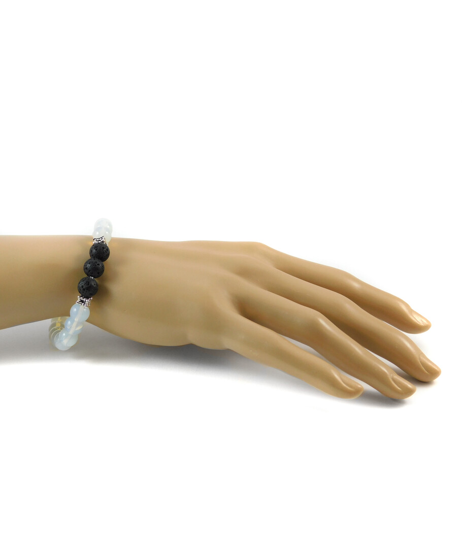 Bracelet "Lovers" Moonstone, Lava