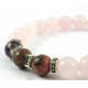 Bracelet "Lovers" Rose quartz, Rhodonite