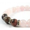 Bracelet &quot;Lovers&quot; Rose quartz, Rhodonite