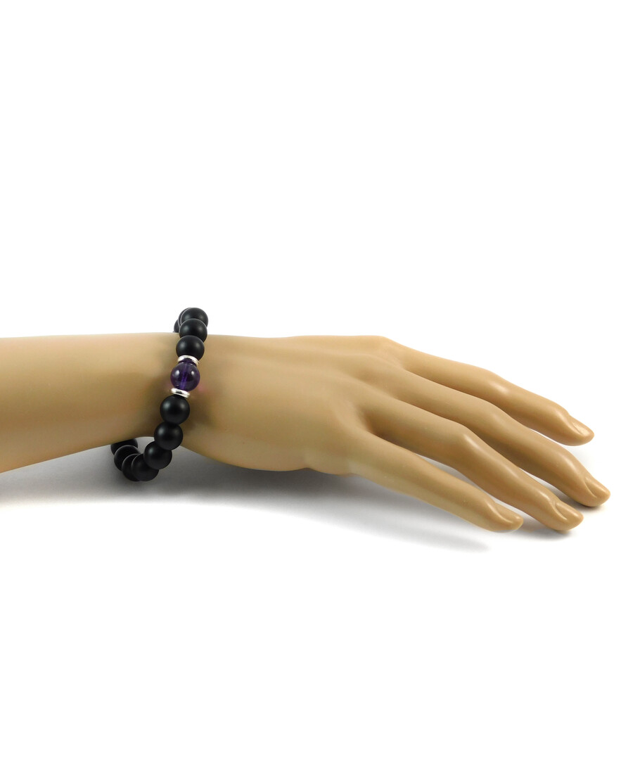 Bracelet "Lovers" Amethyst, Shungite press