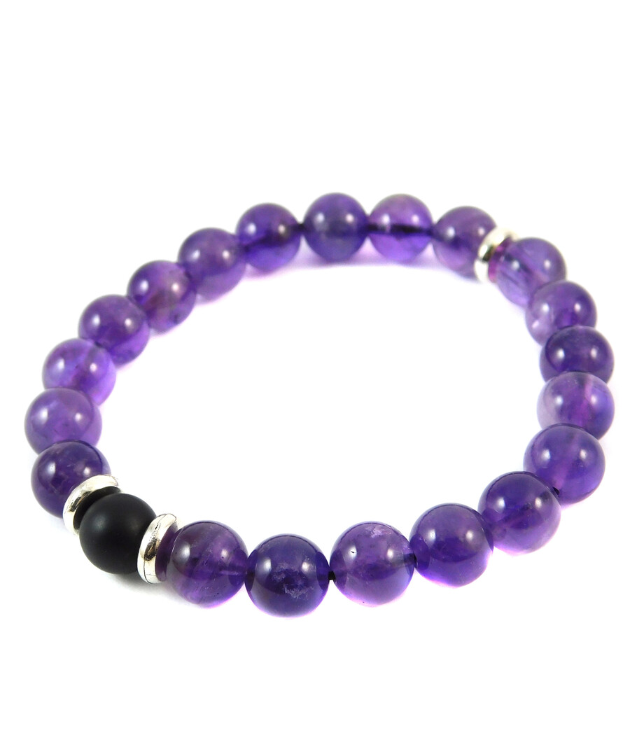 Bracelet "Lovers" Amethyst, Shungite press