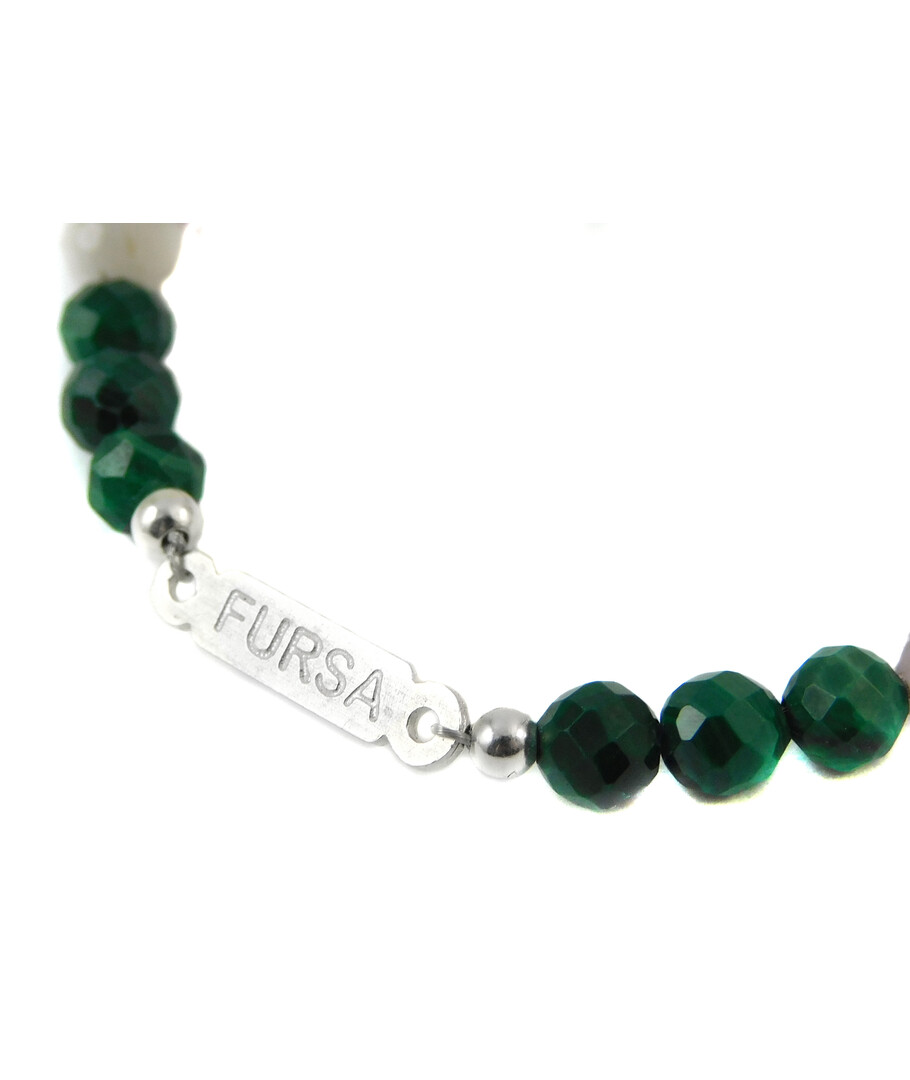 Bracelet "Fursa" Malachite, Kunzite, silver