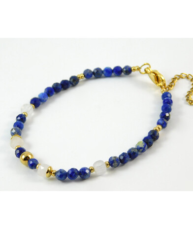 Bracelet "High-tech" lapis lazuli, Adular