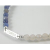 Bracelet &quot;Fursa&quot; Tanzanite, Rose quartz, silver