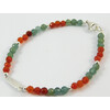 Bracelet &quot;Fursa&quot; Carnelian, Apatite, silver