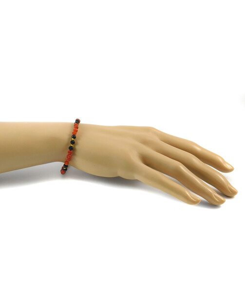 Bracelet "Chic" Carnelian, Tourmaline