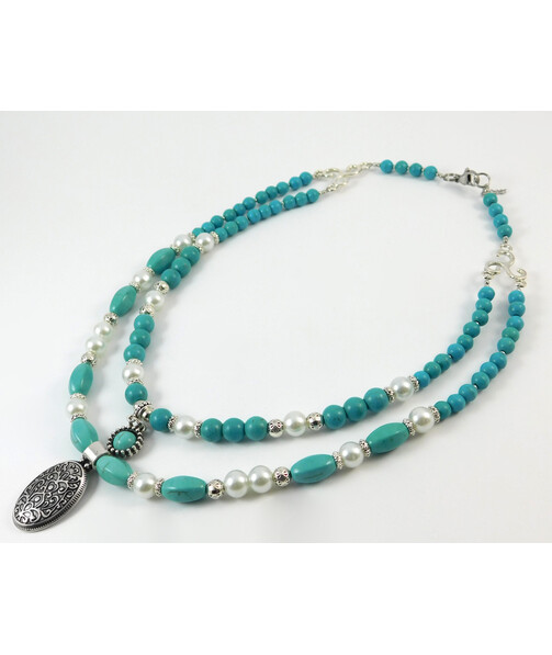 Necklace "Turquoise majesty" Turquoise, Majorca