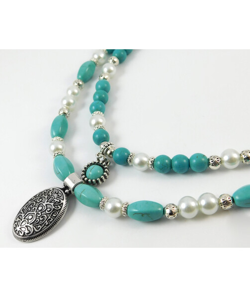 Necklace "Turquoise majesty" Turquoise, Majorca