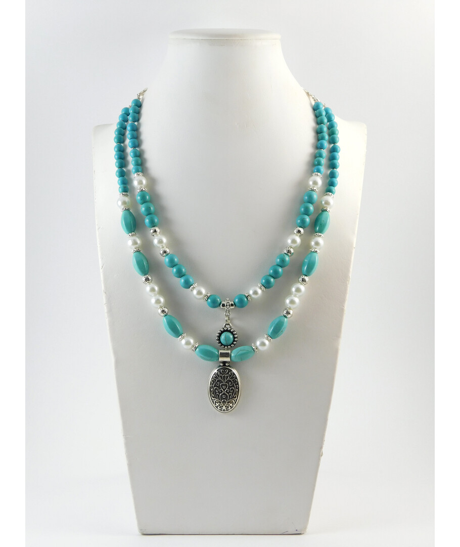 Necklace "Turquoise majesty" Turquoise, Majorca