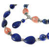 Necklace &quot;Dewdrop&quot; Lapis lazuli, Chalcedony