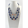 Necklace &quot;Dewdrop&quot; Lapis lazuli, Chalcedony