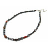 Necklace "Maroon" Hematite, jasper galtovka