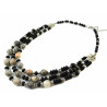 Necklace "Moor" Agate, Shungite