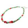 Necklace &quot;Leila&quot; Topaz, Jade, Coral