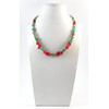 Necklace &quot;Leila&quot; Topaz, Jade, Coral