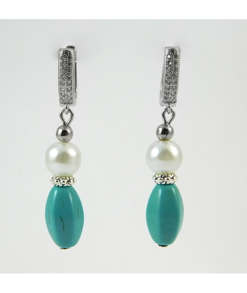 Earrings "Turquoise majesty" Turquoise, Majorca