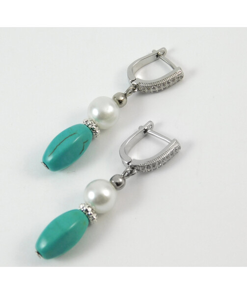 Earrings "Turquoise majesty" Turquoise, Majorca