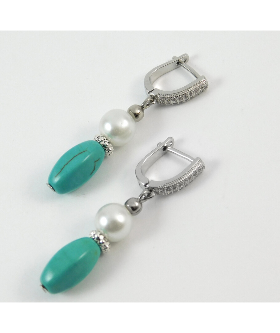 Earrings "Turquoise majesty" Turquoise, Majorca