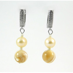Earrings "Princess of the sea" Pearls, Mother of pearl