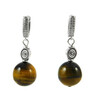 Earrings &quot;Sansara&quot; Tiger&#039;s eye galovka