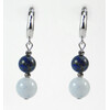 Morganite, lapis lazuli earrings