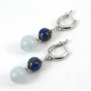 Morganite, lapis lazuli earrings